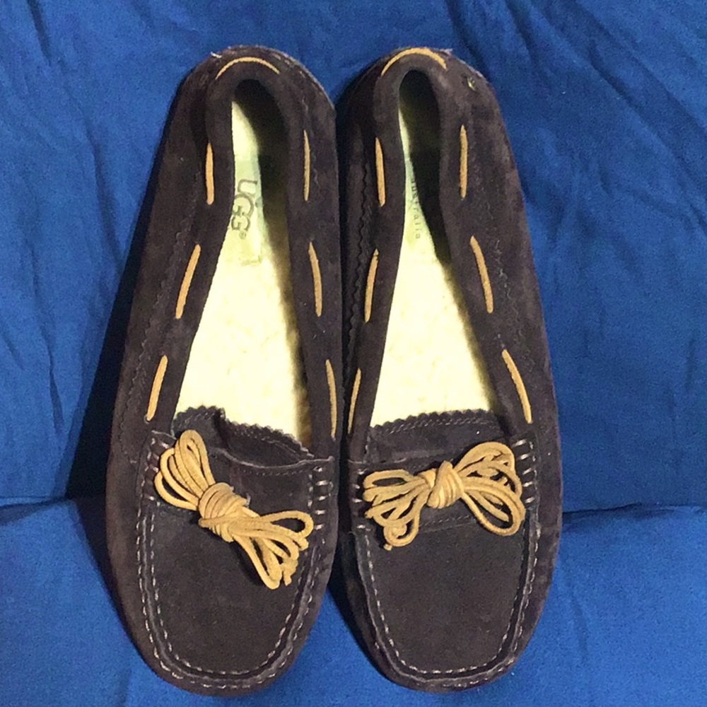 Ugg Meena Moccasin Chocolate Brown woman sz 7